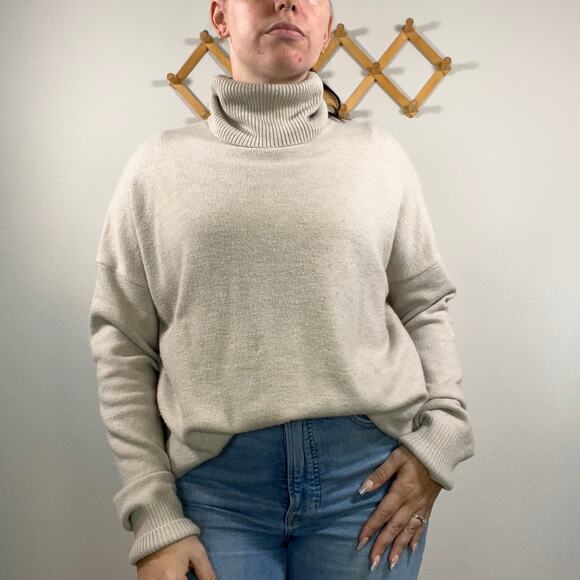 French Connection Long Tunic Turtleneck Sweater Size Large - Picture 2 of 10